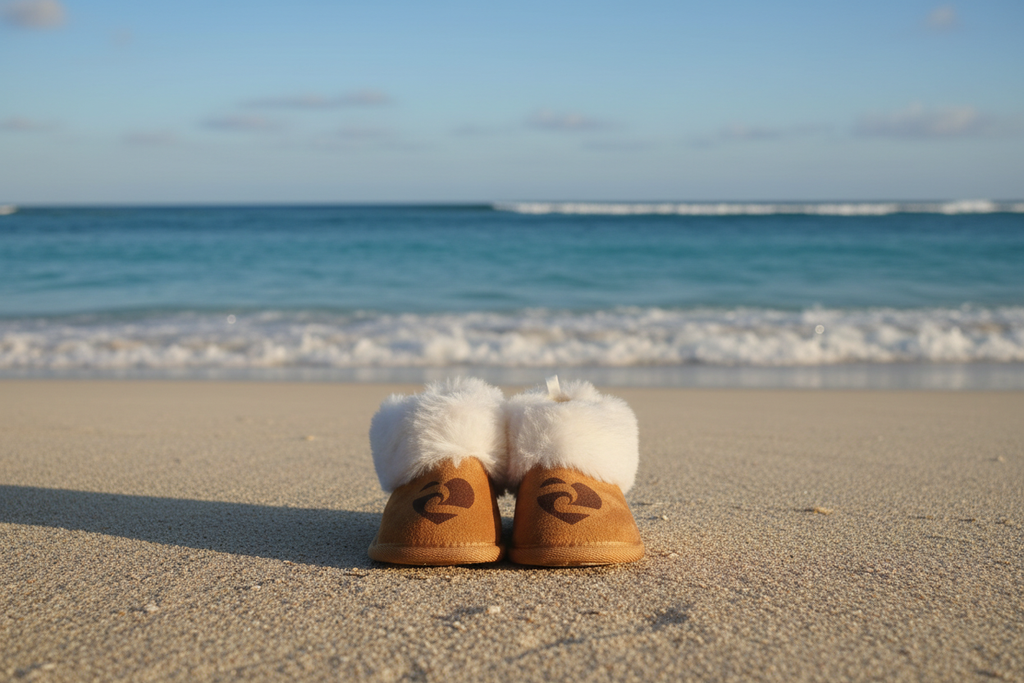 Tino Slippers front view beach