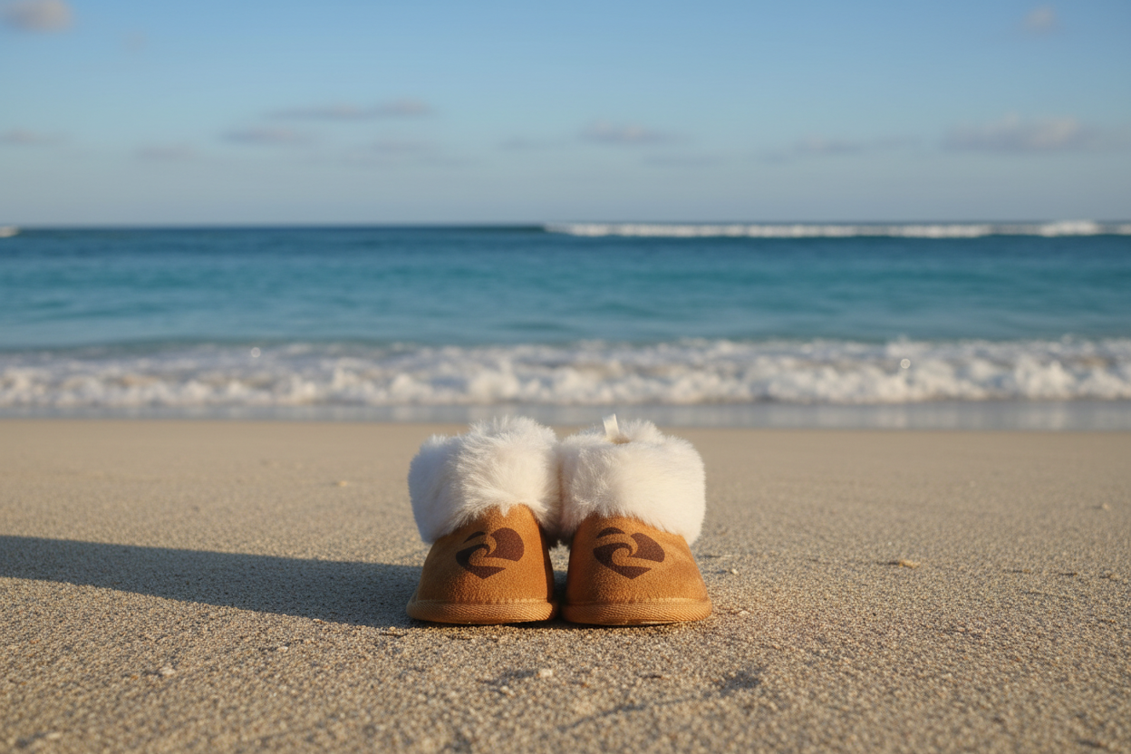 Tino Slippers front view beach